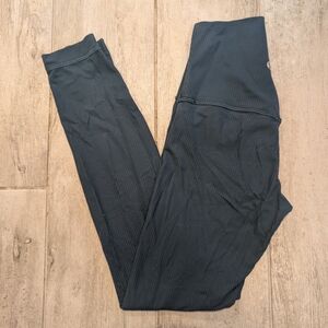 lululemon Align 25" Ribbed Leggings In Dark Green, Size 0